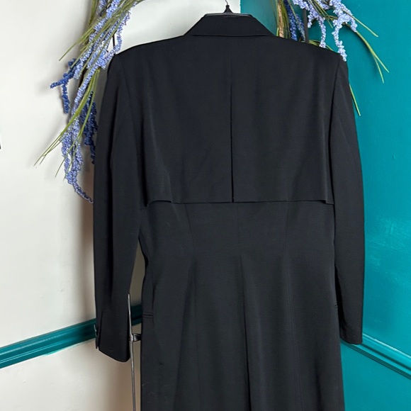 Tahari Black Tailored trenchcoat dress - Picture 6 of 9